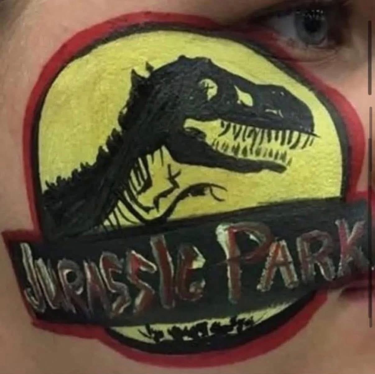 Jurassic Park face painting